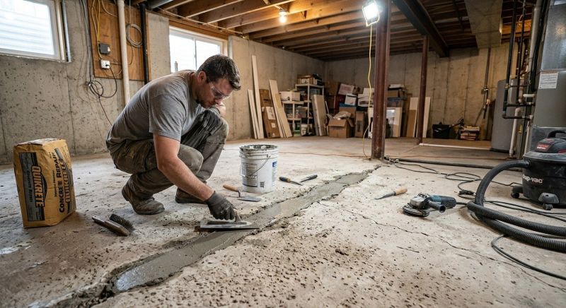 Cracked Basement Floor Repair in San Jose, CA